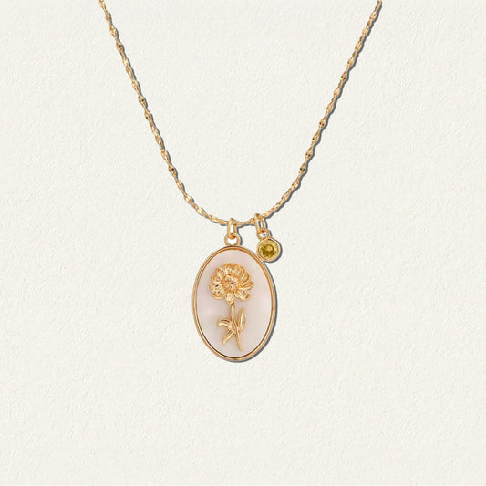 Birth Flower Pendant: Poppy (August)
