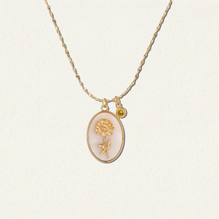 Birth Flower Pendant: Poppy (August)